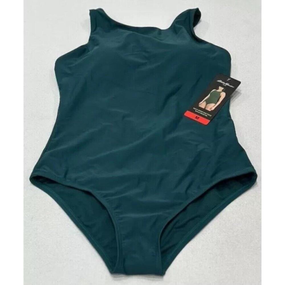 Eddie Bauer Women's Multi-Strap One-Piece  Swimsuit, Green, Medium AI9 AN4